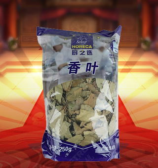 廚之選(HORECA SELECT)香葉產(chǎn)自云南昆明400g每袋，本產(chǎn)品選用的是上等的香葉為原料精心制作而成，品質(zhì)天然，口味純正，保證優(yōu)質(zhì)的質(zhì)量。本產(chǎn)品采用的是塑料質(zhì)地包裝，簡潔大方，食用簡單，是您廚房的好幫手。本產(chǎn)品的葉片深綠色，呈橢圓形，富含濃郁的葉子香味，做菜時放入，別具一番風(fēng)味。