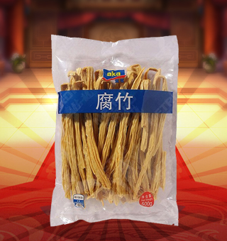 宜客(AKA)腐竹產自河南許昌500g每袋，采用優質大豆，保證所有原材料來自純正的原產地，無污染的生長環境，現代化的種植技術，綠色健康。皮質光滑，色澤黃白，油光透亮，腐竹作為高蛋白食物，豆香濃郁，口感爽滑，營養豐富。