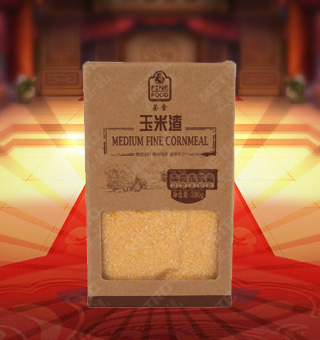 薈食(FINE FOOD)玉米渣產自山東棗莊380g每袋，精選優質原料玉米糝，更綠色、更健康、更環保，食用更加放心。本產品的設計精致大方、方便攜帶，是作為居家、旅行、聚會常備的休閑伴侶。玉米渣源自玉米，玉米含有大量的纖維素、黃體素、玉米黃質以及微量的維生素，是您的健康伴侶。