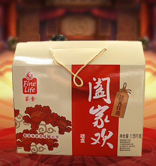 薈食(FINE FOOD)闔家歡禮盒，本款禮盒內含有紅小豆、玉米渣、黃小米、燕麥片等，五谷飄香，品質放心。顆粒大小均勻，口感香甜，爽滑可口，黃金健康搭檔，廚房優選，粥中良品。	本品內含有蛋白質、能量、脂肪、鈉等營養成分，營養價值豐富，老少皆宜。