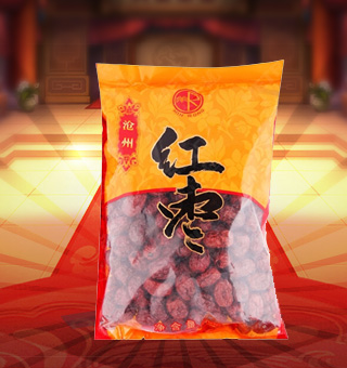閩融滄州紅棗產自河北滄州500g每袋，滄州紅棗色澤鮮紅、皮薄、肉厚、核小、味道甘美清香，并具有較高的營養價值。