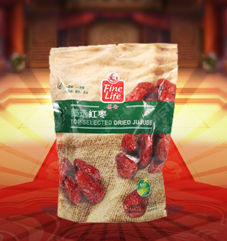 薈食(FINE LIFE)臻選紅棗產自河北滄州500g每袋，精選優質河北滄州紅棗為原料，經先進工藝精心制作而成，色澤亮麗，肉質飽滿，輕松享受。 