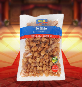 宜客(AKA)桂圓粒產(chǎn)自福建莆田500g每袋，精選優(yōu)質(zhì)桂圓為原料，經(jīng)先進(jìn)工藝精心制作而成，果實(shí)渾圓，果肉晶瑩易剝離，輕松享受。薈食臻選桂圓中富含豐富的蛋白質(zhì)、脂肪、碳水化合物及鈉等微量元素，有助于補(bǔ)充人體所需。采用精美袋式包裝，大氣上檔次，果肉適合煮粥、煲湯等，食法多樣，是你居家生活的必備選擇。