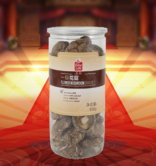 薈食(FINE LIFE)一級花菇 產自河南駐馬店150g每袋，質輕盈，有特殊天然菌香，味道鮮美，風味獨特，保留了豐富的營養成分。采取透明包裝，新鮮清晰可見，干凈衛生，方便存放冷藏，方便消費者們的選購，安全健康，放心購買。