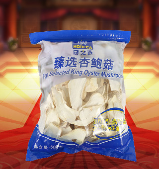 廚之選(HS)臻選杏鮑菇產自福建古田500g每袋，精選優質杏鮑菇，經先進工藝加工而成，其味清香可口，質地細膩，是一種風味獨特的食用菌。將本品用清水洗凈浸泡后，可直接與肉絲爆炒、排骨煲湯，或作為佐料，葷素皆宜。本產品采用的是袋裝的包裝方式，包裝較輕，讓您攜帶起來更加的方便自如。