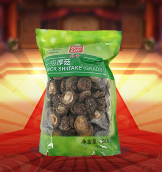 薈食(FINE LIFE)一級厚菇產自浙江麗水250g每袋，精選優質香菇，菇肉肥厚，色澤均勻，厚實圓潤，自然鮮美，味道純正，方便食用。香菇具有高蛋白、低脂肪和多種維生素等營養成分，可用來配菜、搭配煲湯、小炒等多種吃法。