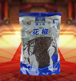 廚之選(HORECA SELECT)花椒產(chǎn)自四川成都500g每袋，花椒，含揮發(fā)油，性熱，味辛香，作為中國特有的香料，花椒就與姜、茱蔡并稱為中國民間三大辛辣調(diào)味。本產(chǎn)品采用的是袋裝的設(shè)計，食用和放置都是相對比較方便的，是您廚房常備品的好伙伴。花椒可除各種肉類的腥氣；促進(jìn)唾液分泌，增加食欲，是您健康美食的好伴侶。